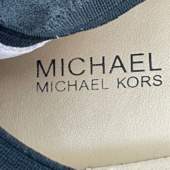 Michael Kors Dixie Bow Ballet Flats Black Leather Patent Cap Toe Slip-On 7 - Picture 10 of 11